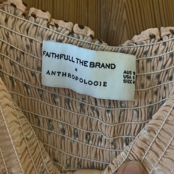 Faithfull the brand x Anthropologie light pink paisley wide leg jumpsuit size M - Picture 6 of 7